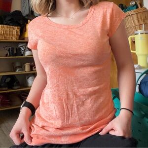 Divided Coral Lace Short Sleeve Top